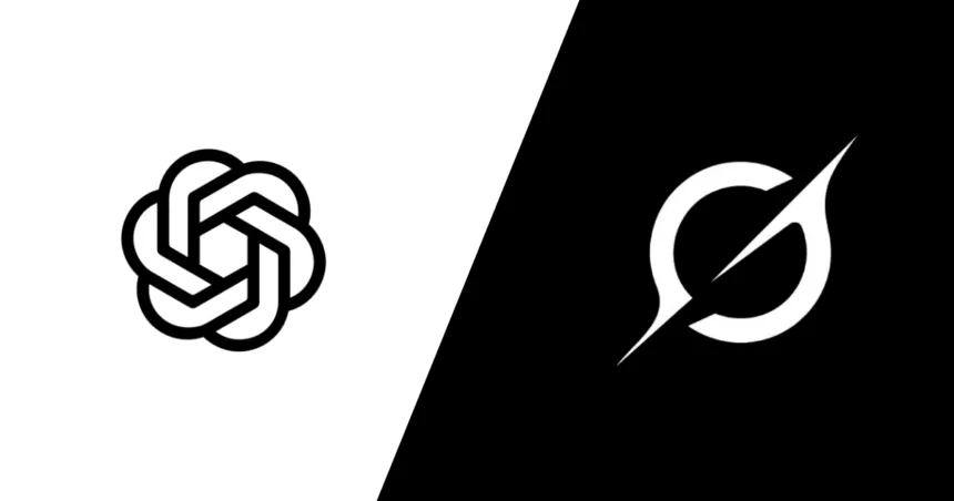 ChatGPT and Grok AI logos side by side in a futuristic digital interface, symbolizing an AI tools comparison in 2025