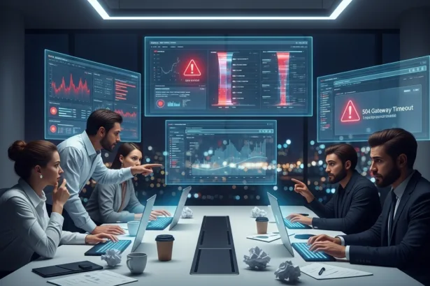 Web developers reviewing website performance issues and analytics data representing costly web development mistakes hurting business growth.