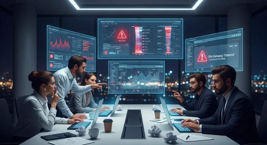 Web developers reviewing website performance issues and analytics data representing costly web development mistakes hurting business growth.