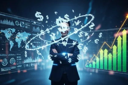 Entrepreneur using digital tools to maximize online income in 2025.