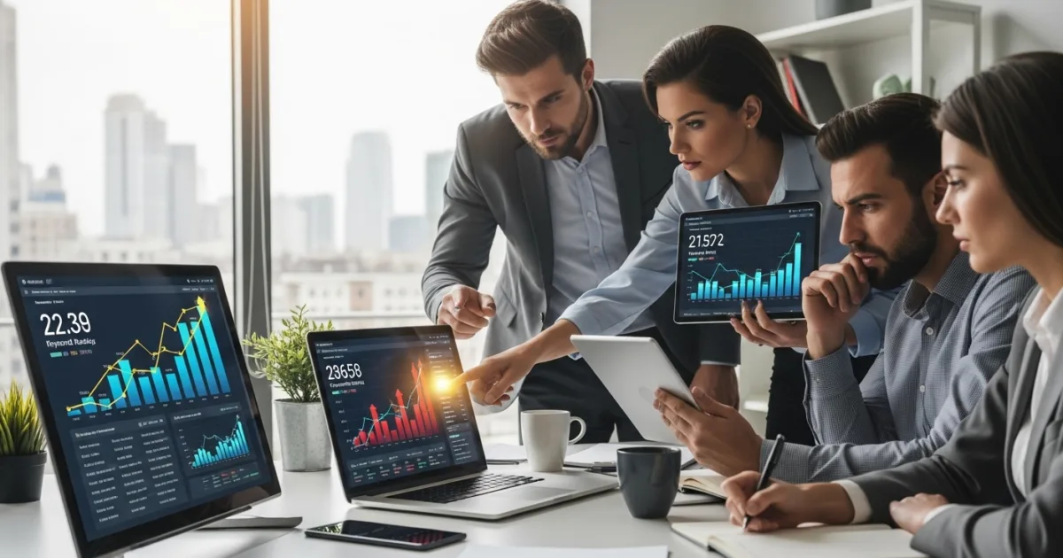 Team analyzing video ad performance to boost conversions and ROI.