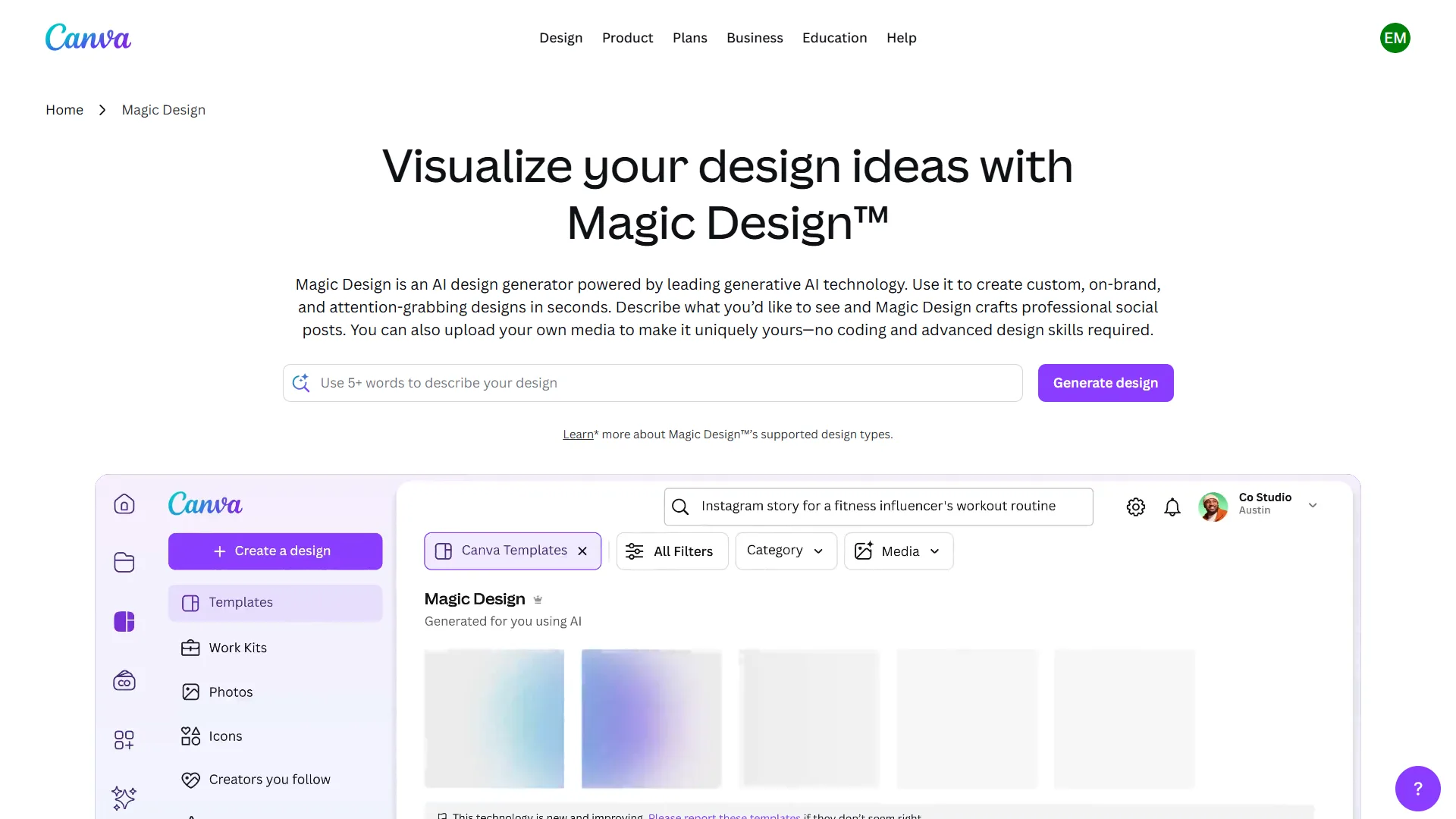 Canva Magic Design