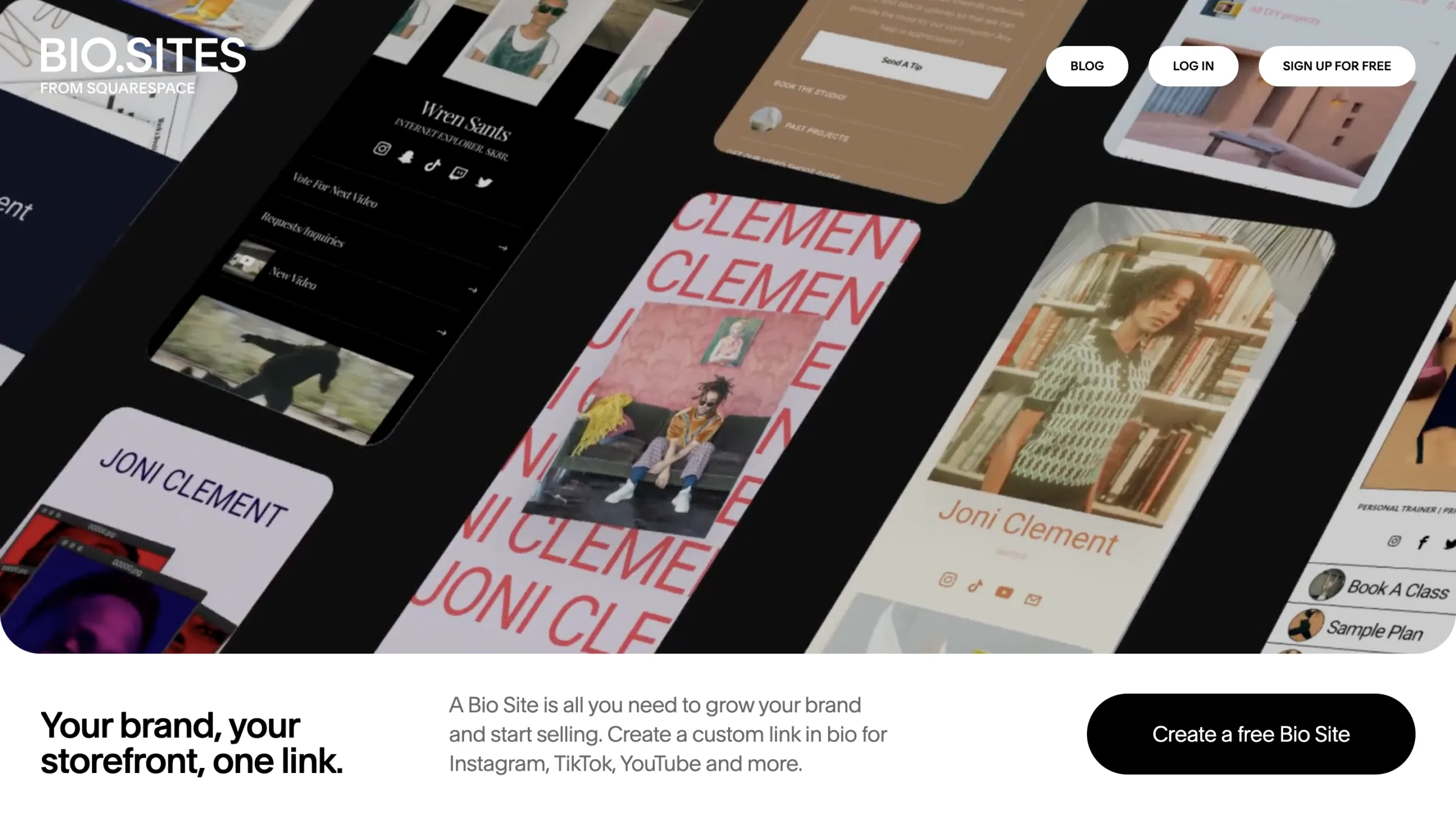 Bio Sites by Squarespace