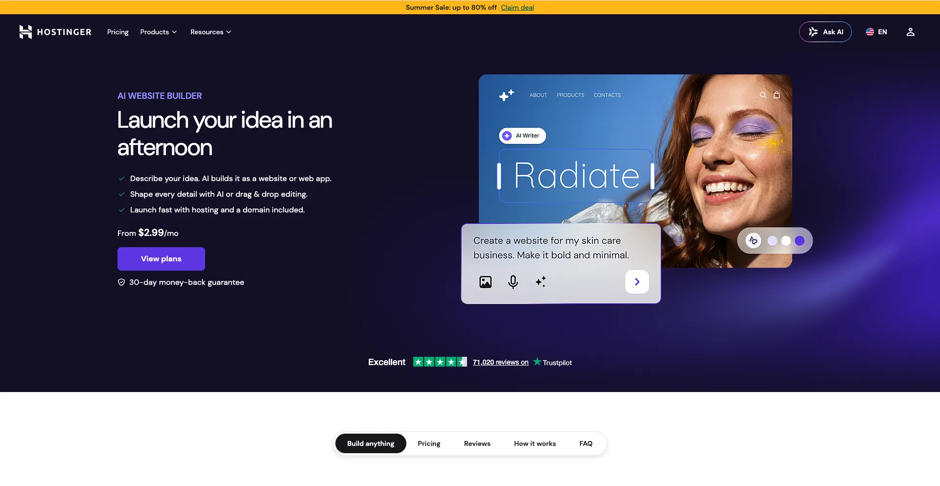 Hostinger AI Website Builder