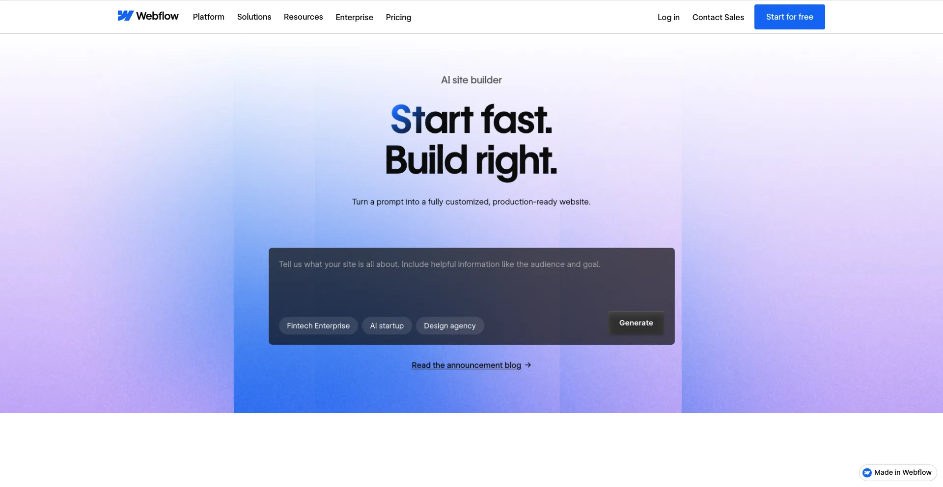 Webflow AI